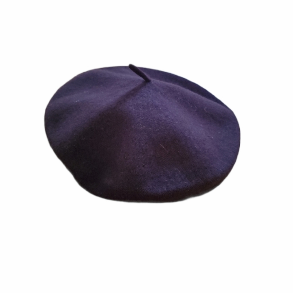 Vintage 100% Wool Chocolate Brown Beret Parisienne 80s 90s
